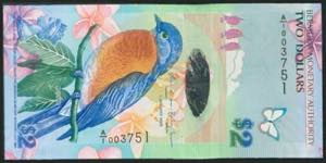 BERMUDA. 2 Dollars. 1 January 2009. (Pick: ... 