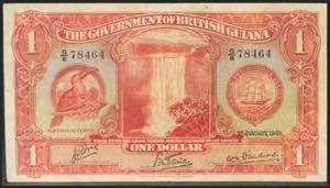 BRITISH GUIANA. 1 Dollar. 1 January 1942. ... 