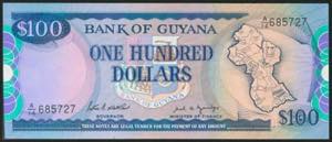 BRITISH GUIANA. 100 Dollars. 1989. (Pick: ... 