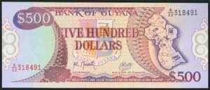 BRITISH GUIANA. 500 Dollars. 1992. (Pick: ... 