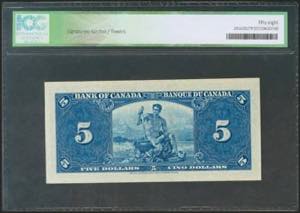 CANADA. 5 Dollars. 2 January 1937. ... 