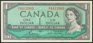 CANADA. 1 Dollar. 1954. (Pick: 75c). ... 
