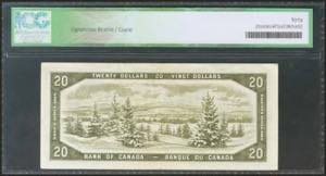 CANADA. 20 Dollars. 1954. (Pick: ... 