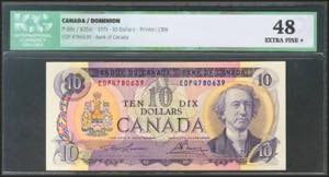 CANADA. 10 Dollars. 1971. (Pick: 88c). ICG48.