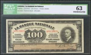 CANADA. 100 Dollars. 2 November 1922. ... 