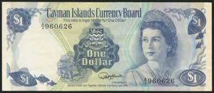 CAYMAN ISLANDS. 1 Dollar. 1974. (Pick: 5c). ... 