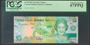 CAYMAN ISLANDS. 5 Dollars. 2010. (Pick: ... 