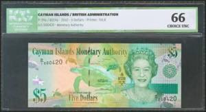 CAYMAN ISLANDS. 5 Dollars. 2010. (Pick: ... 