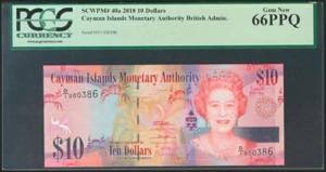 CAYMAN ISLANDS. 10 Dollars. 2010. (Pick: ... 