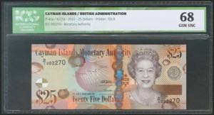 CAYMAN ISLANDS. 25 Dollars. 2010. (Pick: ... 