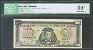 COSTA RICA. 100 Colones. 7 November 1966. ... 