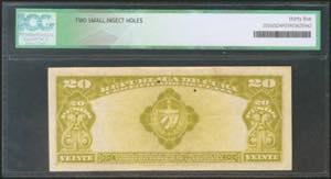 CUBA. 20 Pesos. 1948. (Pick: 72g). ... 
