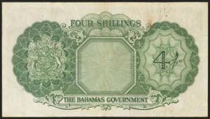 BAHAMAS. 4 Shillings. 1953. (Pick: ... 