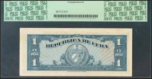 CUBA. 1 Peso. 1960. (Pick: 77b). ... 