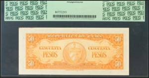 CUBA. 50 Pesos. 1960. (Pick: 81c). ... 