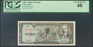 CUBA. 1 Peso. 1950. (Pick: 90a). ... 