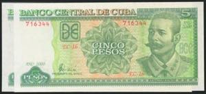 CUBA. Set of 2 banknotes of 5 Pesos. 2000. ... 