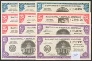 DOMINICAN REPUBLIC. Set of 11 banknotes of ... 