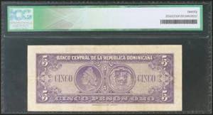 DOMINICAN REPUBLIC. 5 Pesos Oro. ... 