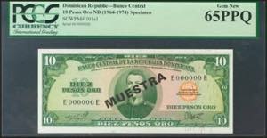 DOMINICAN REPUBLIC. 10 Pesos Oro. 1964-1974. ... 