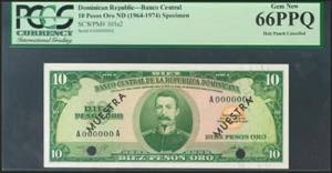 DOMINICAN REPUBLIC. 10 Pesos Oro. ... 