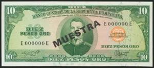 DOMINICAN REPUBLIC. 10 Pesos Oro. 1964-1973. ... 