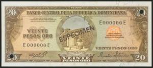 DOMINICAN REPUBLIC. 20 Pesos Oro. ... 