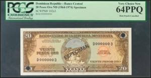 DOMINICAN REPUBLIC. 20 Pesos Oro. 1964-1974. ... 