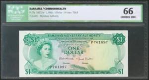 BAHAMAS. 1 Dollar. 1968. (Pick: 27a). ICG66.