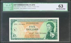 EAST CARIBBEAN STATES. 5 Dollars. 1965. ... 