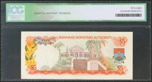 BAHAMAS. 5 Dollars. 1968. (Pick: ... 
