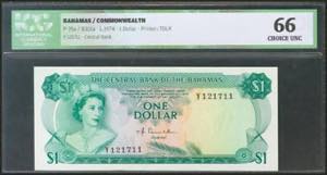 BAHAMAS. 1 Dollar. 1974. (Pick: 35a). ICG66.