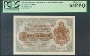 FALKAND ISLANDS. 50 Pence. 20 February 1974. ... 