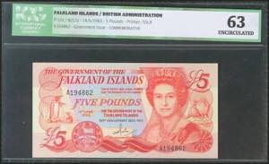 FALKAND ISLANDS. 5 Pounds. 14 June 1983. ... 