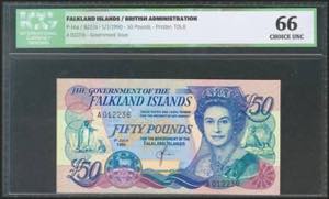 FALKAND ISLANDS. 50 Pounds. 1 July 1990. ... 