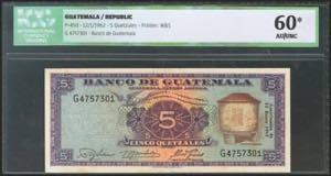 GUATEMALA. 5 Quetzales. 12 January ... 