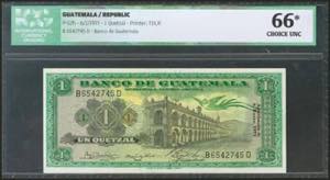 GUATEMALA. 1 Quetzal. 6 January 1971. (Pick: ... 