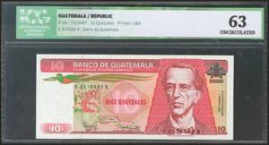 GUATEMALA. 10 Quetzales. 7 January 1987. ... 