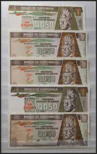 GUATEMALA. Set of 38 Banknotes of 50 ... 