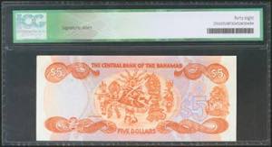BAHAMAS. 5 Dollars. 1974. (Pick: ... 