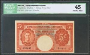 JAMAICA. 5 Shillings. 1 November 1940. ... 