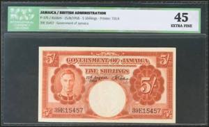 JAMAICA. 5 Shillings. 15 August 1958. (Pick: ... 
