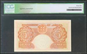 JAMAICA. 5 Shillings. 15 August ... 