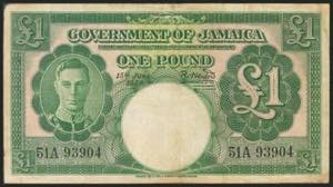 JAMAICA. 1 Pound. 15 June 1950. ... 