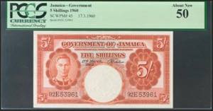 JAMAICA. 5 Shillings. 17 March 1960. (Pick: ... 