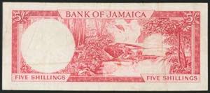 JAMAICA. 5 Shillings. 1960. (Pick: ... 