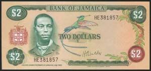 JAMAICA. 2 Dollars. 1960. (Pick: 55a). ... 