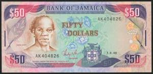 JAMAICA. 50 Dollars. 1 August 1988. (Pick: ... 