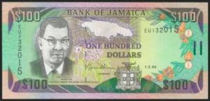 JAMAICA. 100 Dollars. 1 March 1994. (Pick: ... 
