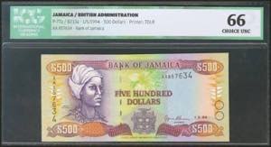 JAMAICA. 500 Dollars. 1 May 1994 ... 
